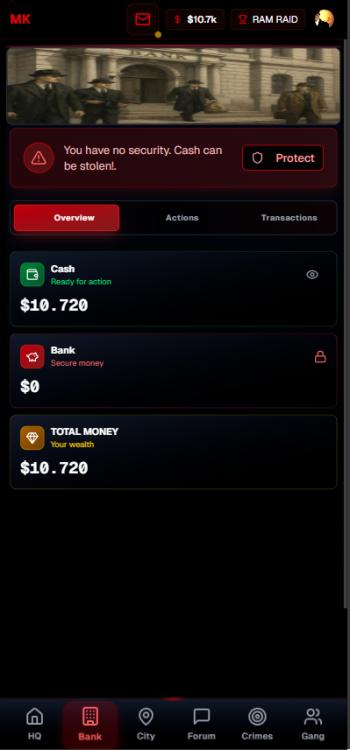 Bank - mobile version